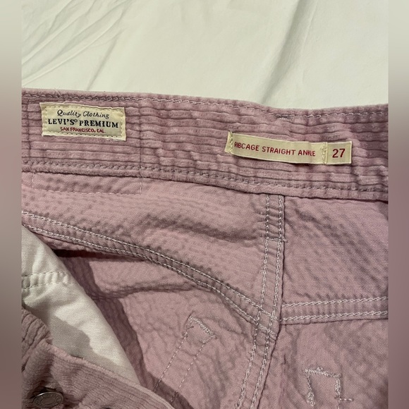 Levi’s Corduroy Ribcage Straight Ankle in Lilac/Purple, Size 27x27 - Picture 4 of 13